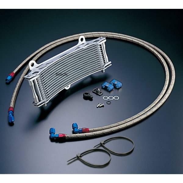 オイルクーラーキット サーモ対応 サイド廻し/ラウンド #6 11-13R ゼファー1100、ゼファー1100RS シルバー