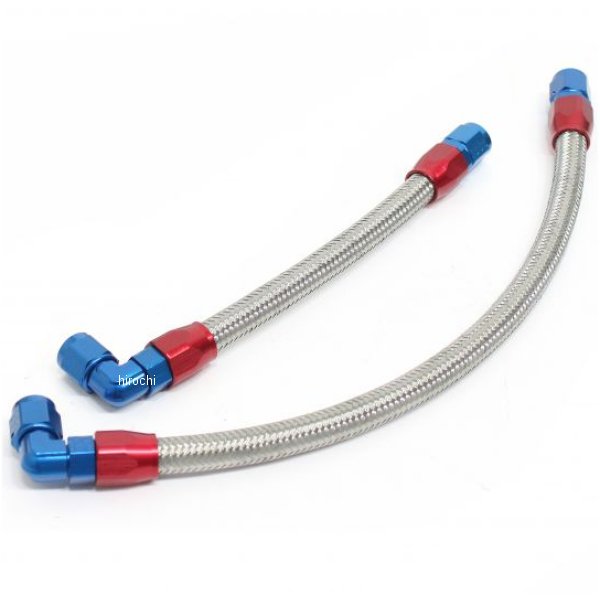 オイルクーラーホースセット ストレート #6 9-10R  CB400F(398/408) シルバー