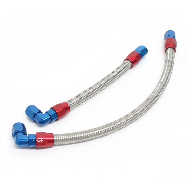 オイルクーラーホースセット ストレート #6 9-13R  CB750F、CB900F、CB1100F シルバー