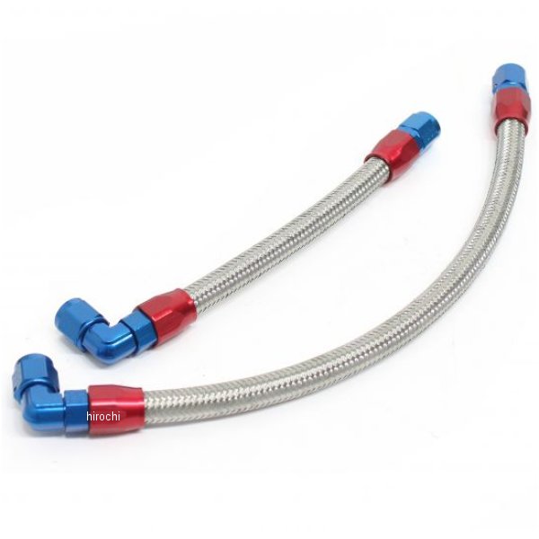 オイルクーラーホースセット ストレート #6 4.5-10R  CBR400F シルバー