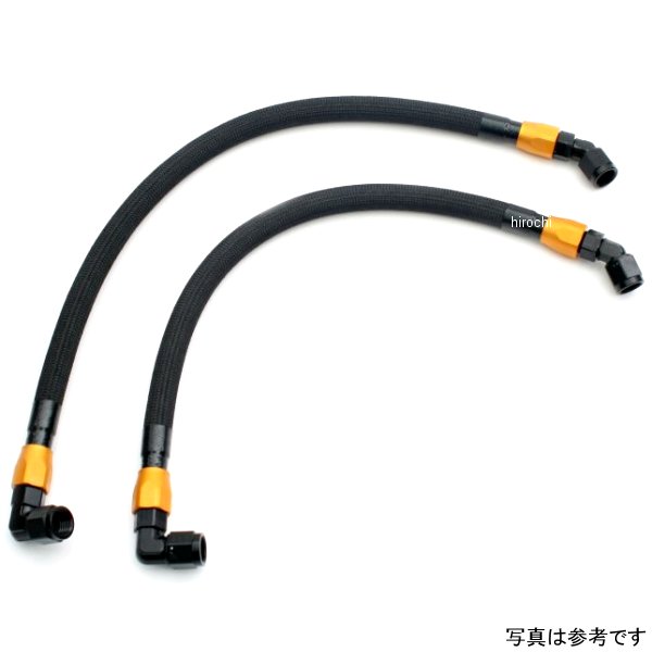 オイルクーラーホースセット ラウンド #6 9-13R ゼファー400、ゼファーX、ゼファー750、ZR-7 ブラック仕様