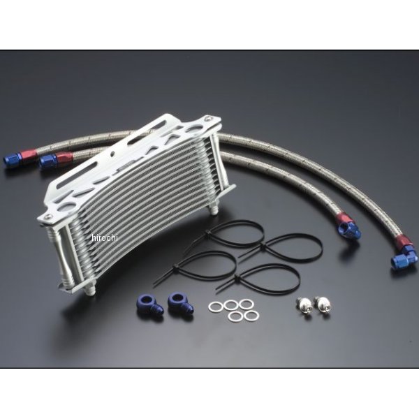 オイルクーラーキット ACTIVEビッグラジエーター用ラウンド#6 9-13R  GPZ750R、GPZ900R シルバー