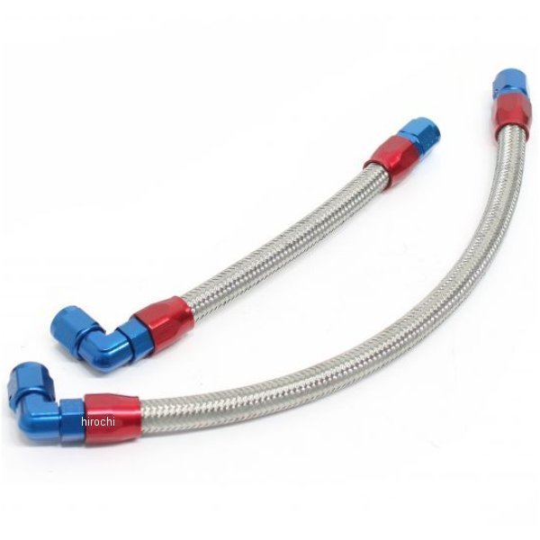 オイルクーラーホースセット 下出し/ストレート #8 9-13R  Z1000R、Z1000J シルバー