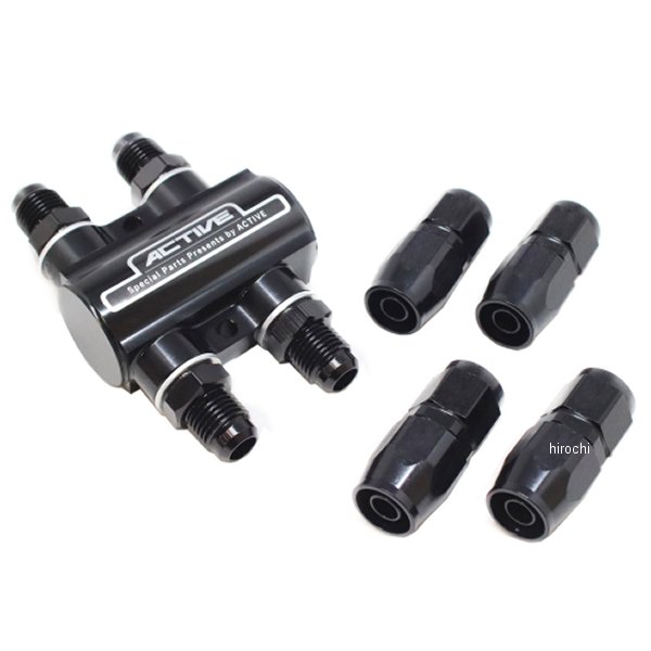 サーモスタットキット #6 ストレートフィッティング4個付 黒