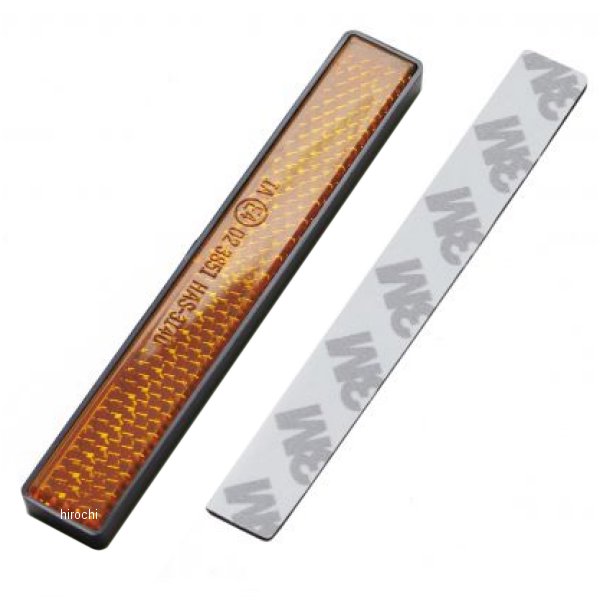 リフレクター 貼付T ストレート オレンジ フラットタイプ 2個入り