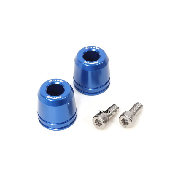【New】 カワサキ用 M8 アルミバーエンド カラー付 ブルー φ33-L33