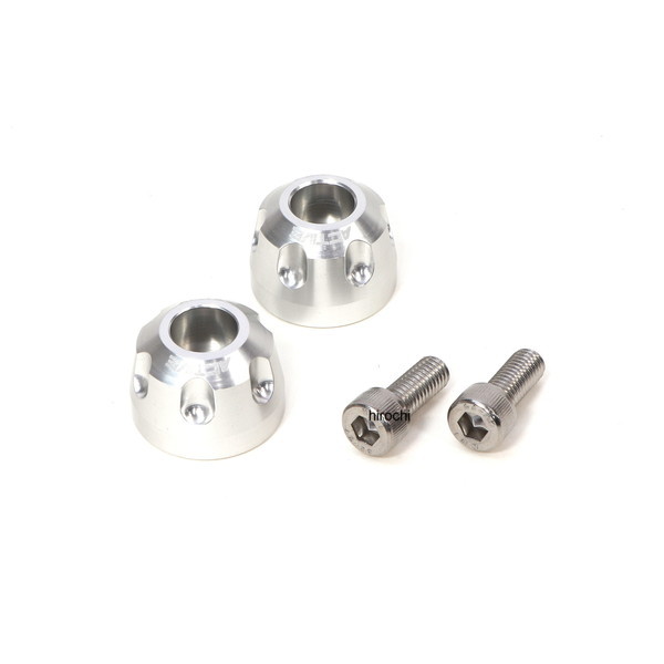 【New】 カワサキ用 M8 アルミバーエンド カラー付 リボルバー シルバー φ33-L22.5