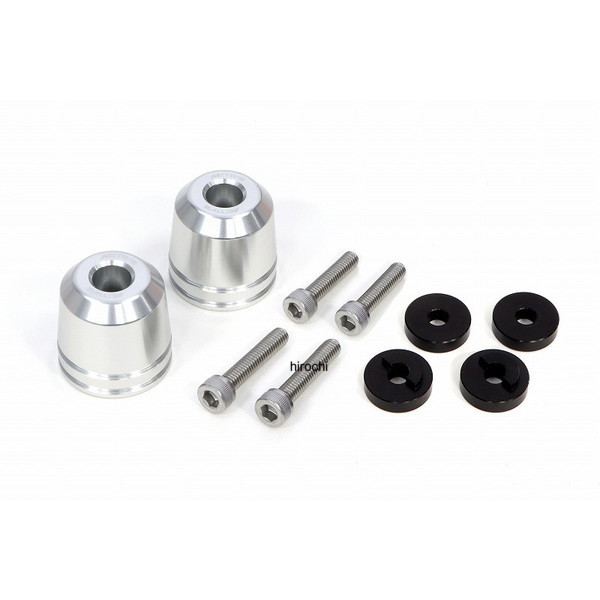 【New】 ホンダ/スズキ用 M6 アルミバーエンド カラー付 シルバー φ33-L33