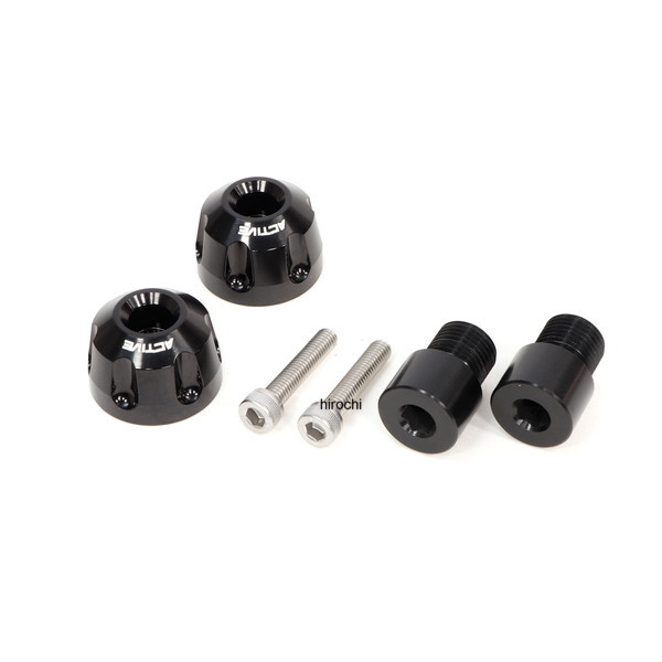 【New】 ヤマハ用 M16 アルミバーエンド アダプター付 リボルバー ブラック φ33-L22.5