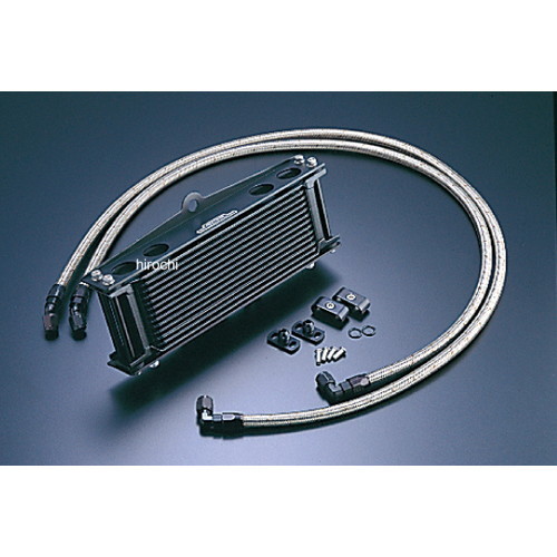 【New】 ストレートオイルクーラーキット サイド廻し #6 9-13R サーモ対応 カワサキ ZEPHYR400/X ブラック