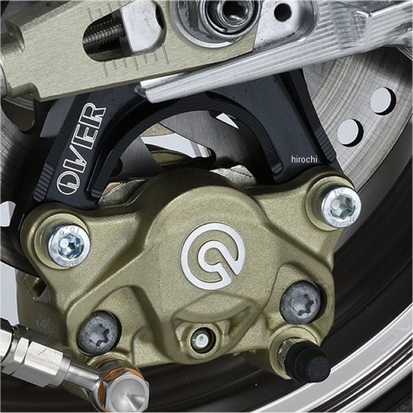 リアキャリパーサポート ブレンボ2P(カニ) ロワーマウント(下側) モンキー125 黒