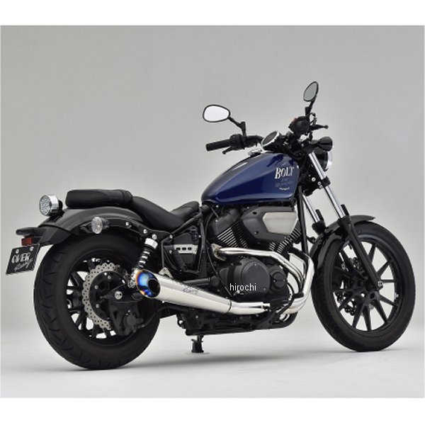 チタンメガホンマフラー 2-1 政府認証 ボルト