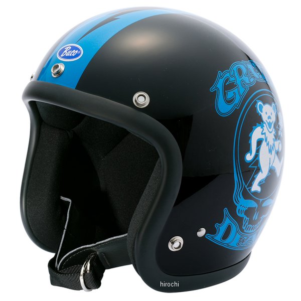 ジェットヘルメット エクストラブコ グレートフルデッドベア 黒 XLサイズ