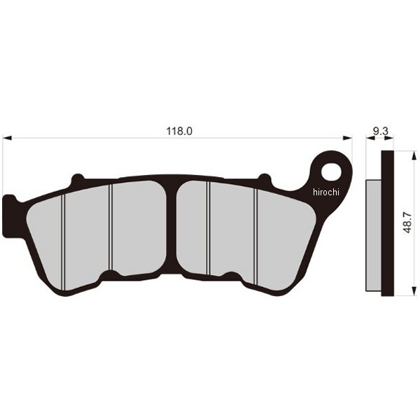 ブレーキパッド レジン 14年-18年 ハーレー XL883L スポーツスター フロント