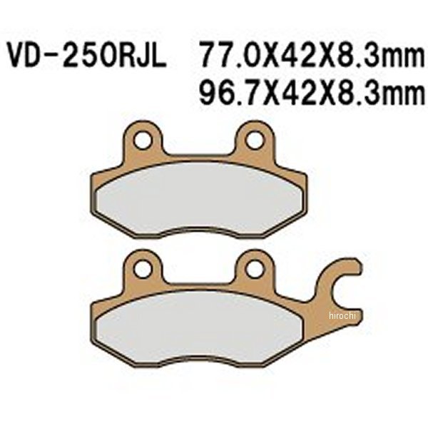 ブレーキパッド レーシング シンタードメタル 16年 ニンジャ250 フロント用