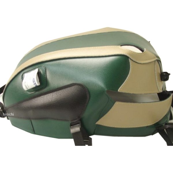 タンクカバー 03年-07年 トライアンフ ボンネビル T100 緑/シャンパン