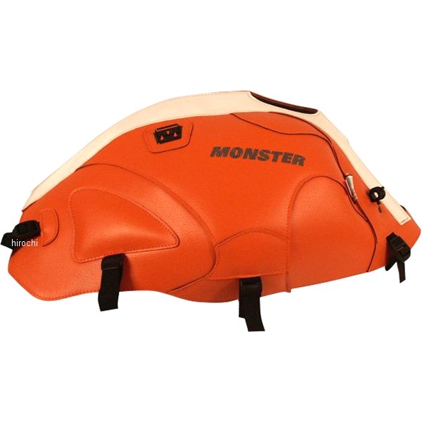タンクカバー ドゥカティ MONSTER400 オレンジ/白