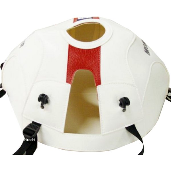 タンクカバー ドゥカティ MONSTER400 白/レッドセンターストライプ