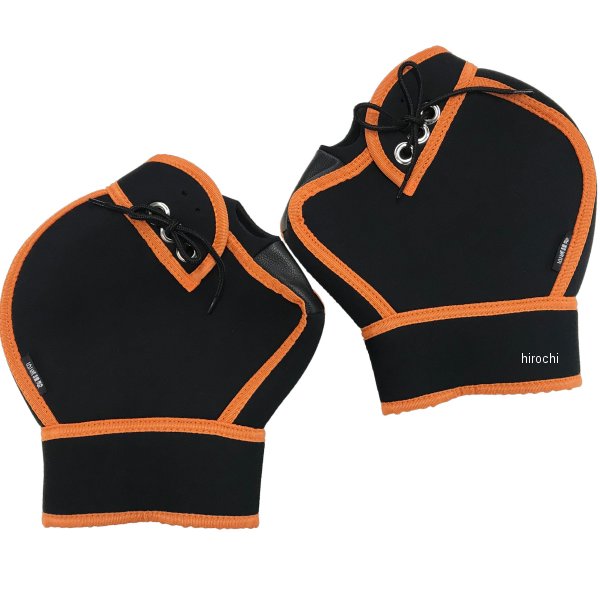 YK001630 山城謹製 ネオプレンハンドルカバー 黒/オレンジ フリーサイズ