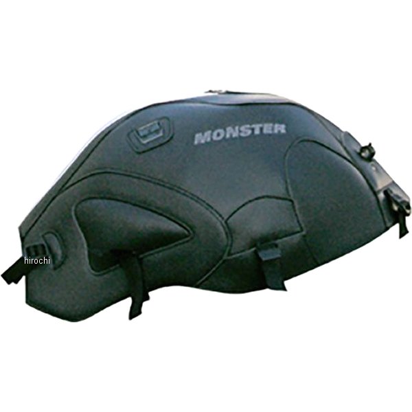 タンクカバー ドゥカティ MONSTER400 黒/白ストライプ