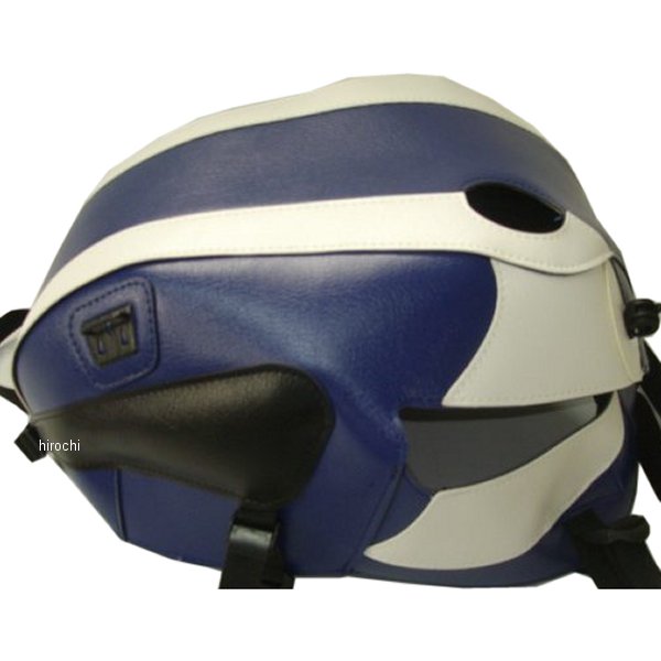 タンクカバー 03年-07年 トライアンフ ボンネビル T100 バルティックブルー/白