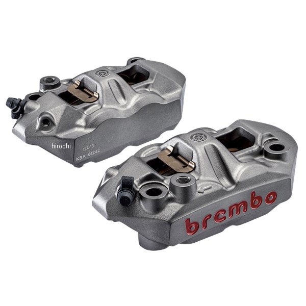 ブレンボ brembo M-4 ラジアル モノブロック 4P キャリパー 左右セット φ34 チタニウムアルマイト レッドロゴ