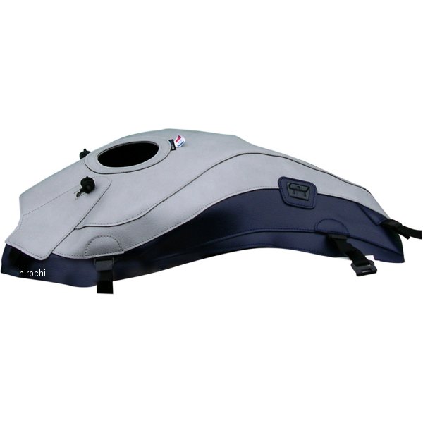 タンクカバー 05年-12年 トライアンフ ロケット3 ライトグレー/青