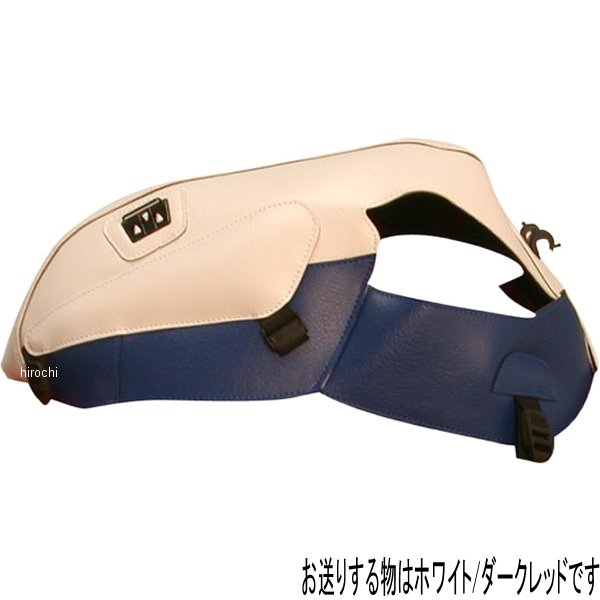 タンクカバー 06年-07年 トライアンフ スクランブラー 白/ダークレッド