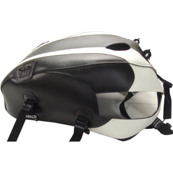 タンクカバー 08年-11年 トライアンフ ボンネビル T100 黒/白