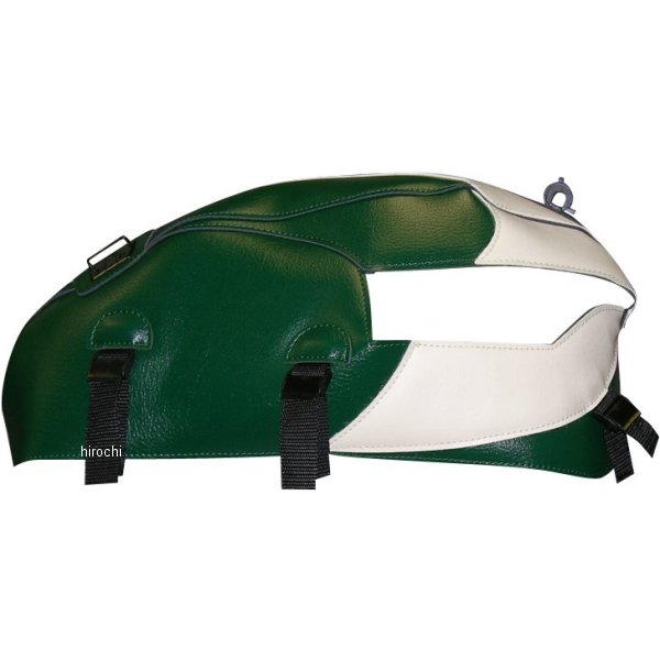 タンクカバー 08年-11年 トライアンフ ボンネビル T100 緑/クリーム