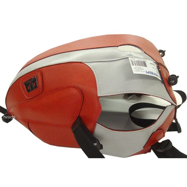 タンクカバー 01年-07年 トライアンフ ボンネビル 900 オレンジ/ライトグレー