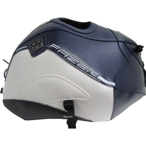 タンクカバー 06年-15年 FZ-1 FAZER ダークブルー/白