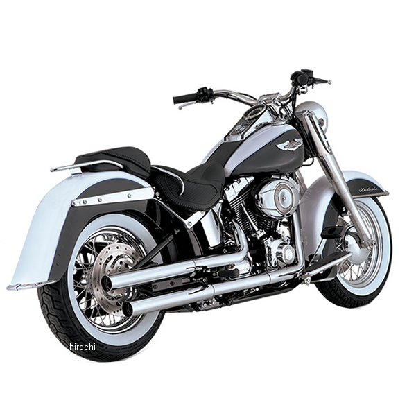 VANCE&HINES スリップオンマフラー HS ストレートショット 07年-17年 FLSTN クローム