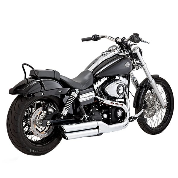 VANCE&HINES スリップオンマフラー ツインスラッシュ 08年-16年 ダイナ クローム