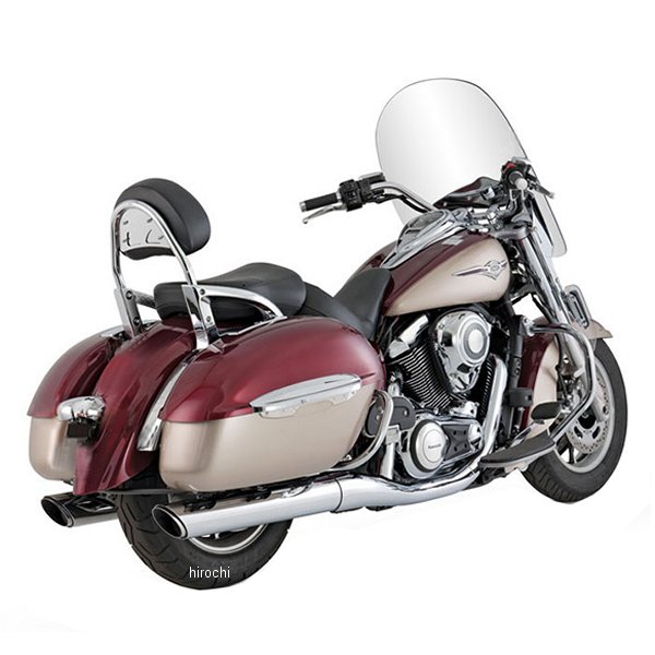 VANCE&HINES スリップオンマフラー ツインスラッシュ ラウンド 09年-14年 バルカン1700ノマド クローム