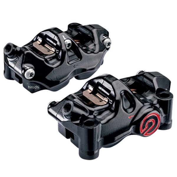 ブレンボ brembo 484 cafe racer ラジアル CNC 4P キャリパー 左右セット φ32 ブラックアルマイト レッドロゴ