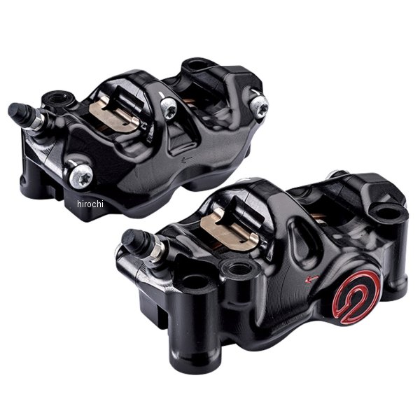 ブレンボ brembo 484 cafe racer ラジアル CNC 4P キャリパー 左右セット φ32 ブラックアルマイト レッドロゴ