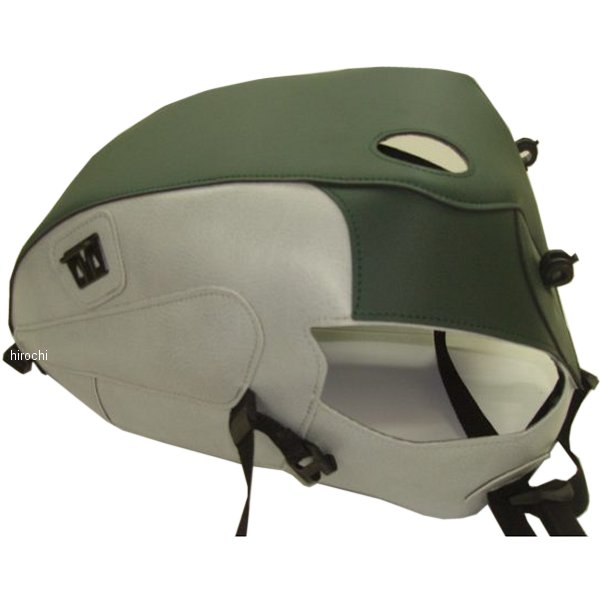 タンクカバー 01年-07年 トライアンフ ボンネビル 900 緑/ライトグレー