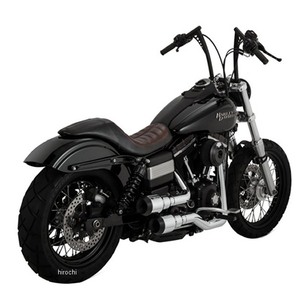 VANCE&HINES フルエキゾースト ハイアウトプット グレネイド 06年-17年 ダイナ クローム/黒