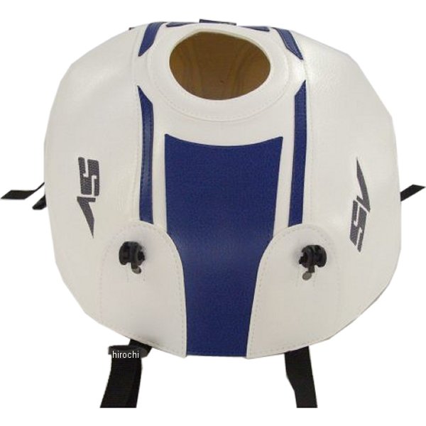 タンクカバー 10年 SV650 白/ブルーストライプ