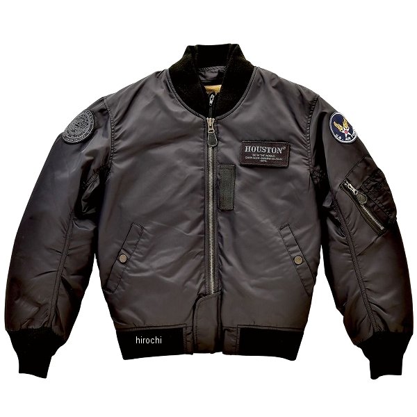 HTVA2211W  HOUSTON 秋冬モデル ジャケット MA-1 M/C 黒 3XLサイズ