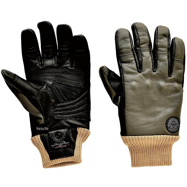 HTVG2212W  HOUSTON 秋冬モデル レザーグローブ A-10 カーキ Mサイズ