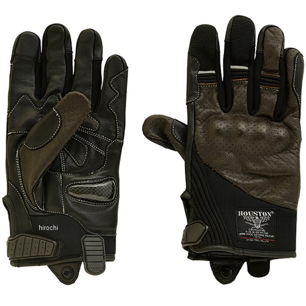 HTVG-2321S  HOUSTON 春夏モデル レザーメッシュグローブ 茶 3XLサイズ