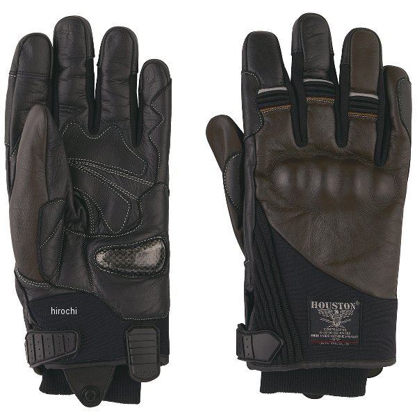 HTVG2314W  HOUSTON 秋冬モデル ハードレザーウィンターグローブ 茶 XLサイズ