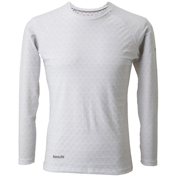 冷却シャツ 長袖 クルーネック ワークライン 白 Mサイズ
