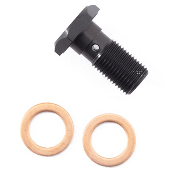 BANJOボルト シングルハーレー用 7/16-P24 黒