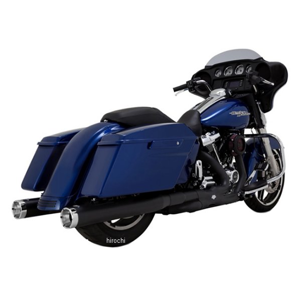 VANCE&HINES スリップオンマフラー モンスターラウンド 17年-22年 ツーリング 黒