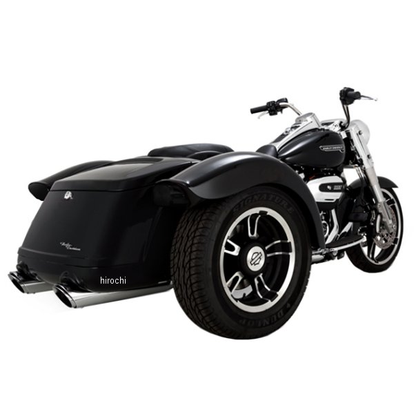 VANCE & HINES スリップオンマフラー ツインスラッシュ ラウンド 17年-22年 トライク クローム
