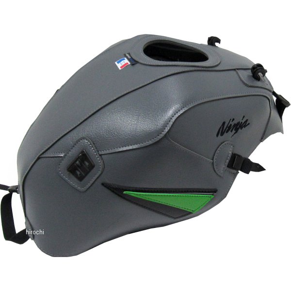 タンクカバー 18年-22年 Ninja400 グレー/緑