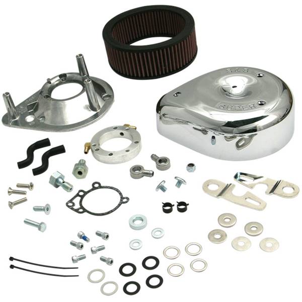 クラシックティアドロップ エアクリーナーキット クローム